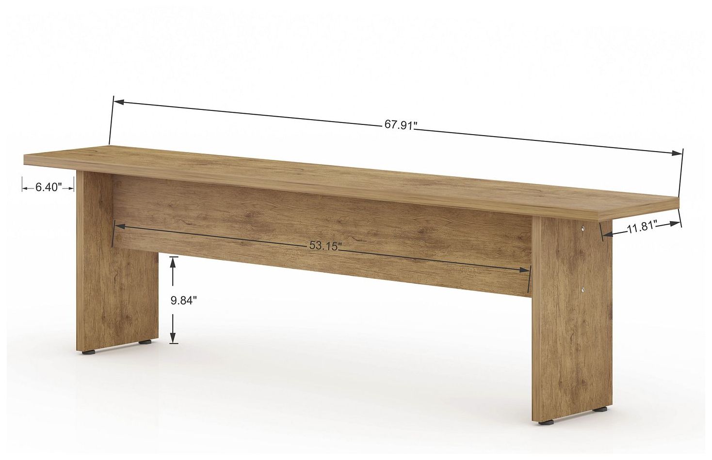 Image 7 NoMad 67.91 Dining Bench in Nature more views
