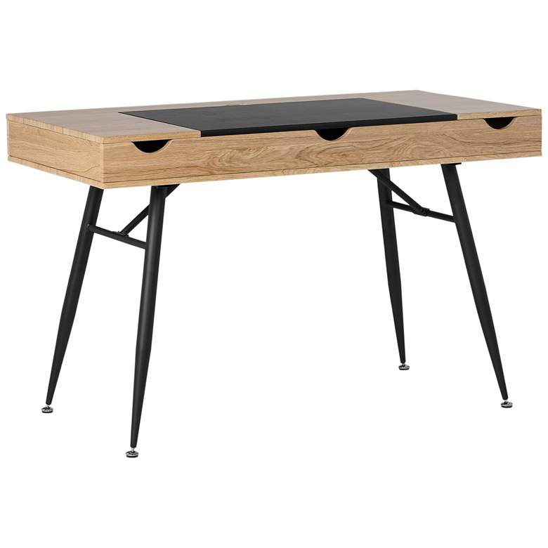 Image 2 Nook 47 1/4" Wide Graphite and Ashwood Writing Desk