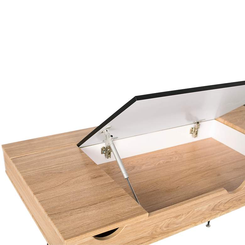 Image 5 Nook 47 1/4" Wide Graphite and Ashwood Writing Desk more views