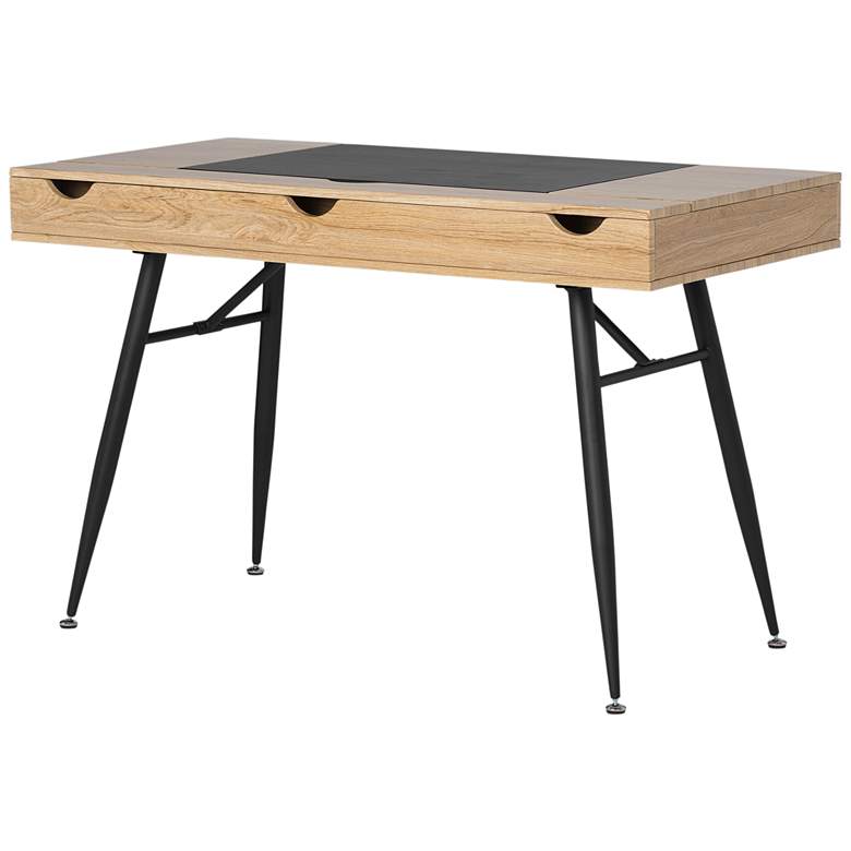 Image 7 Nook 47 1/4" Wide Graphite and Ashwood Writing Desk more views