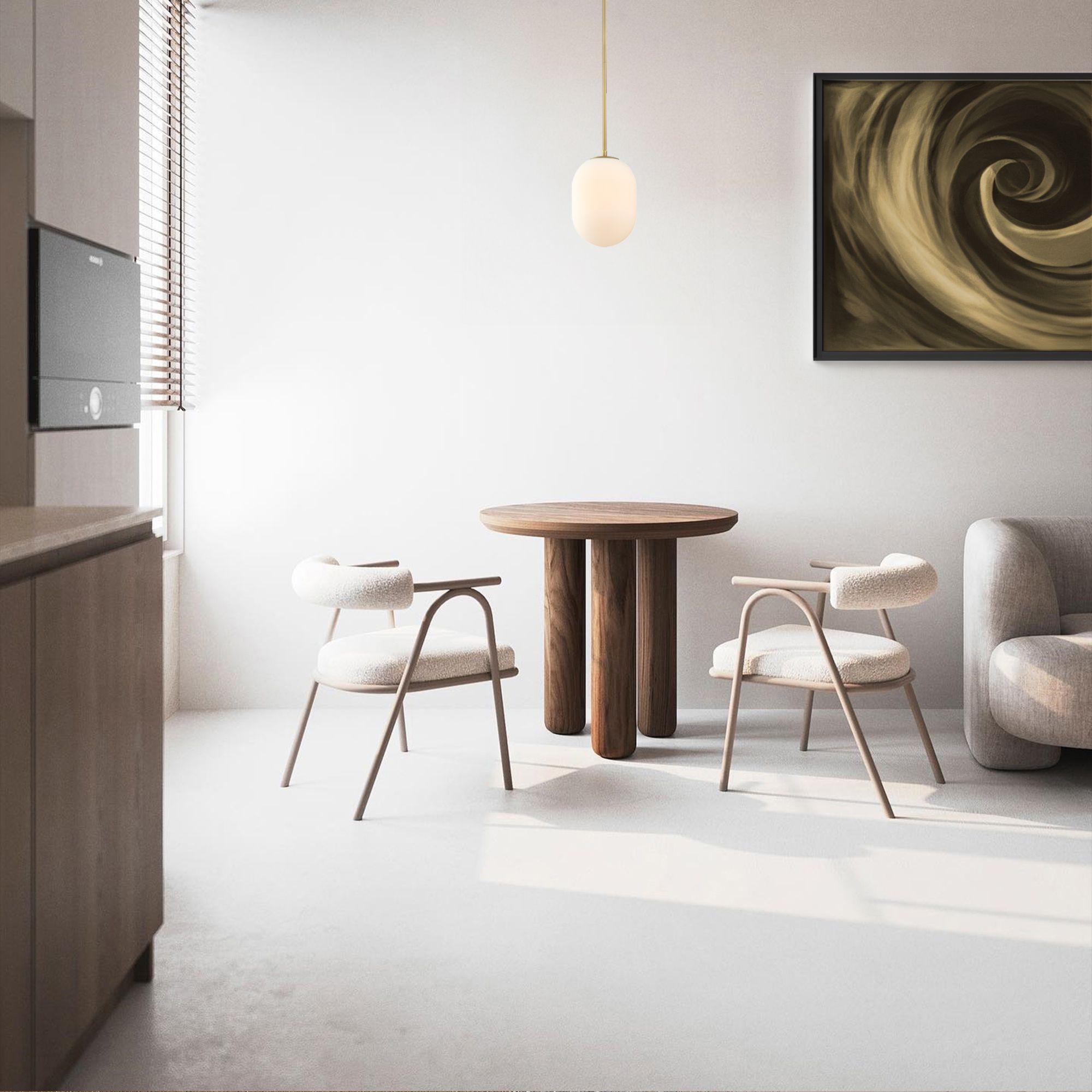 Noor 60 Watt 1-Light Brushed Gold Modern Pendant Light