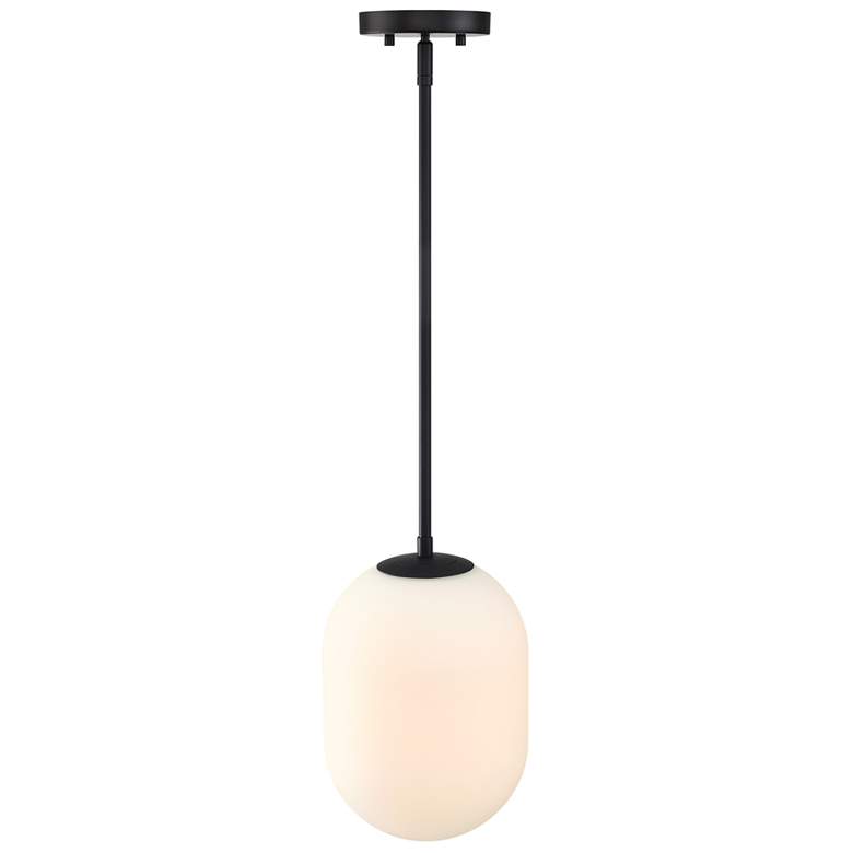 Image 1 Noor 60 Watt 1-Light Matte Black Modern Pendant Light