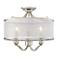 Nor 18" Wide Polished Nickel Traditional Ceiling Light
