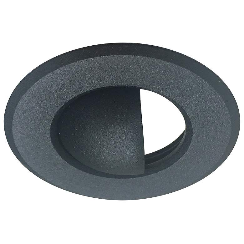 Image 1 Nora 1" Round Black Scoop Recessed Trim for M1 LED Module