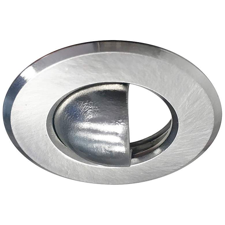 Image 1 Nora 1" Round Brushed Nickel Scoop Trim for M1 LED Module