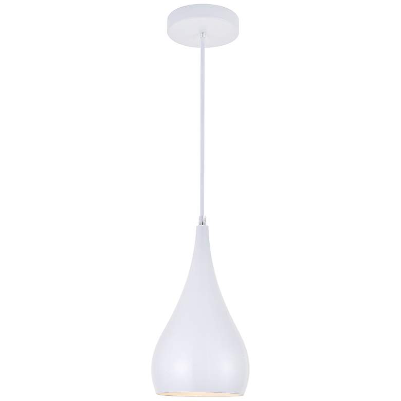 Image 2 Nora 1 Lt White Pendant