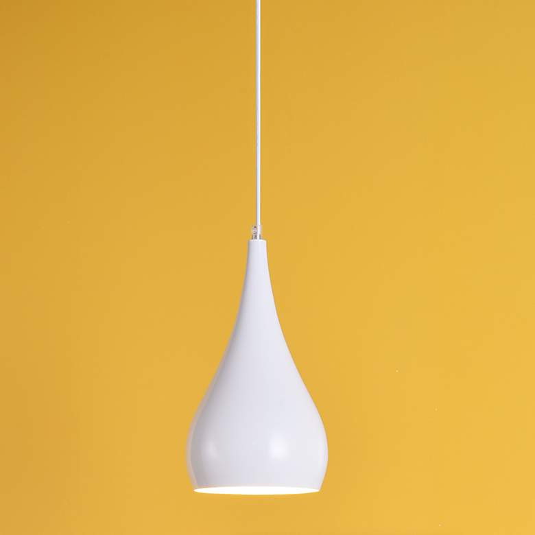 Image 1 Nora 1 Lt White Pendant