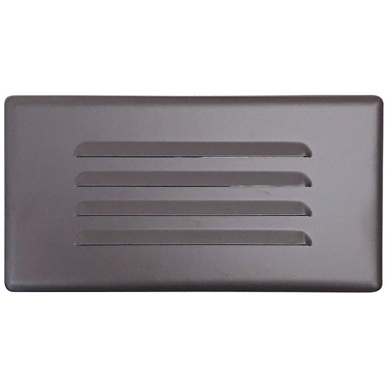 Image 1 Nora 10 1/4" Wide Bronze Louvered LED Step Light
