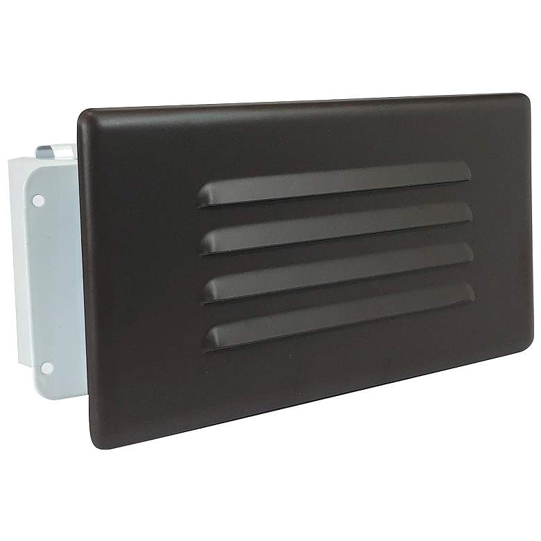 Image 2 Nora 10 1/4" Wide Bronze Louvered LED Step Light more views