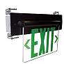 Nora 12" Wide Green Face Recessed LED Edge-Lit Exit Sign