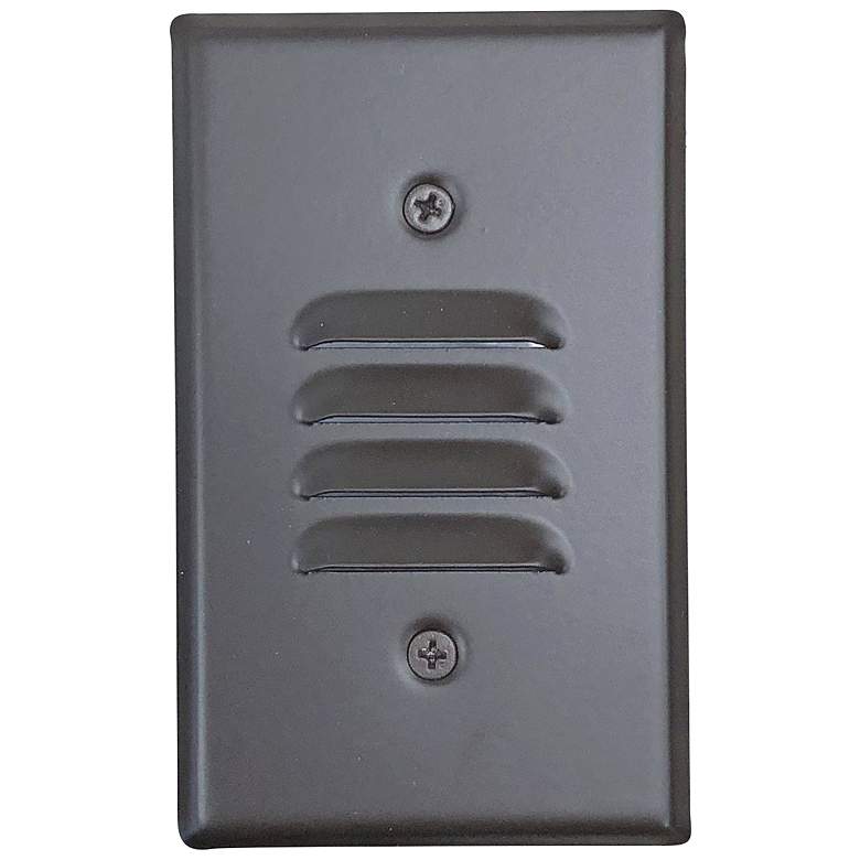 Image 1 Nora 2 3/4 inch Wide Bronze Louvered LED Mini Step Light