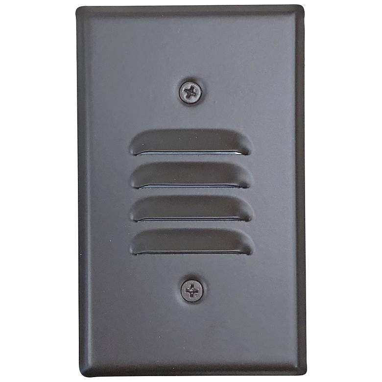 Image 1 Nora 2 3/4" Wide Bronze Louvered LED Mini Step Light