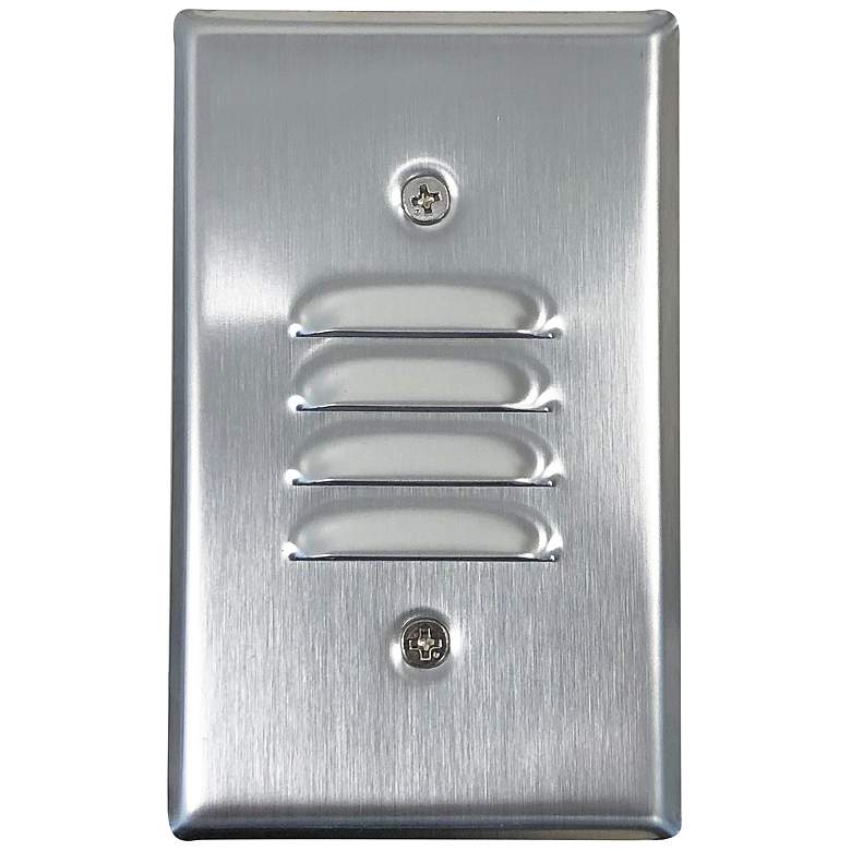 Image 1 Nora 2 3/4" Wide Brushed Nickel Louvered LED Mini Step Light