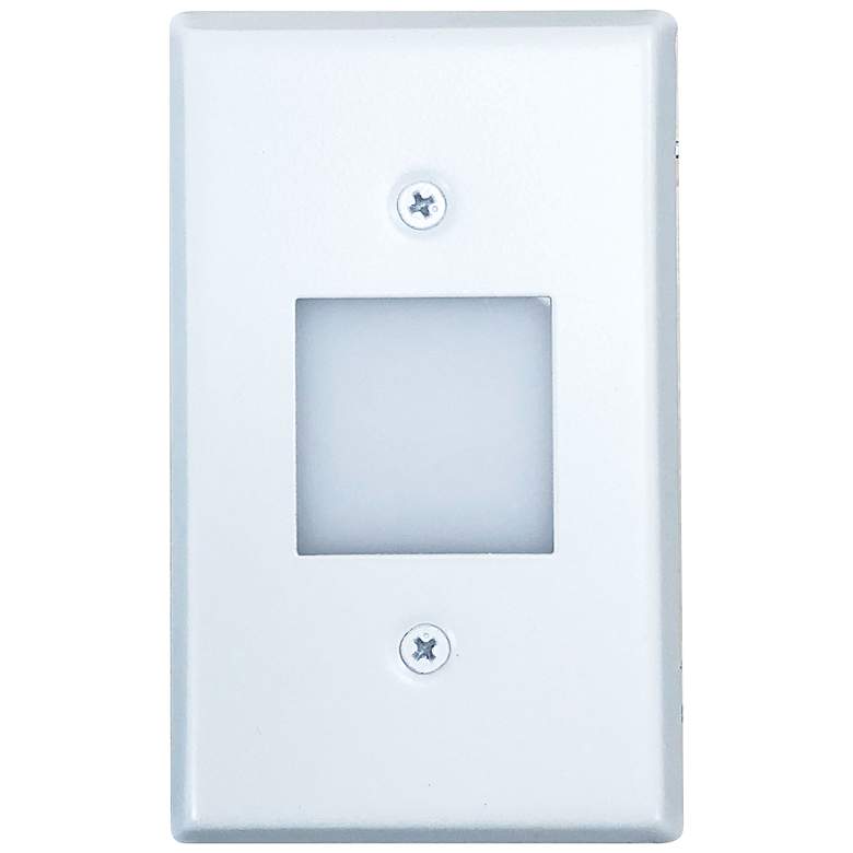 Image 1 Nora 2 3/4" Wide White Lensed LED Mini Step Light