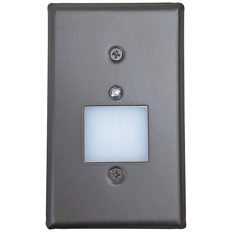 Image 1 Nora 2 3/4"W Bronze Lensed Dusk-to-Dawn LED Mini Step Light