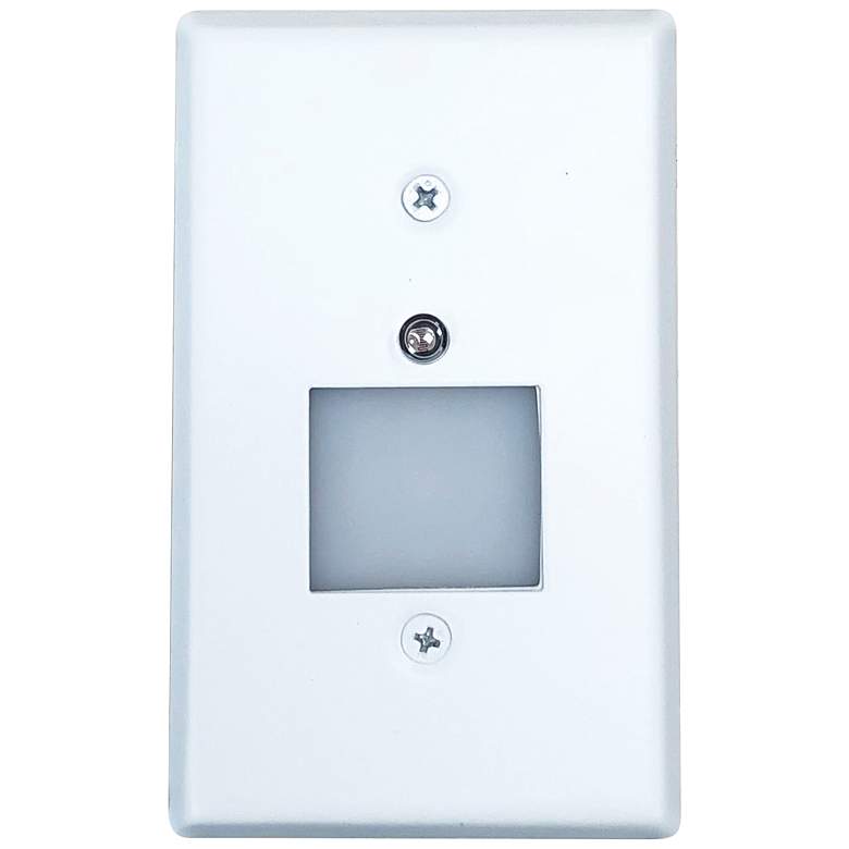 Image 1 Nora 2 3/4"W White Lensed Dusk-to-Dawn LED Mini Step Light