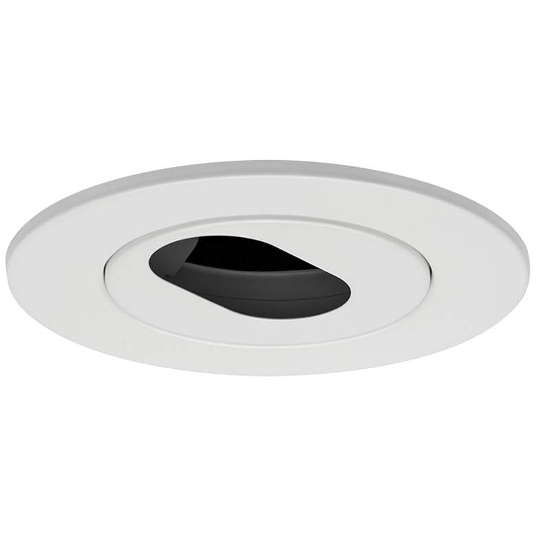 Image 1 Nora 4 inch Low Voltage White Adjustable Slot Aperture Trim