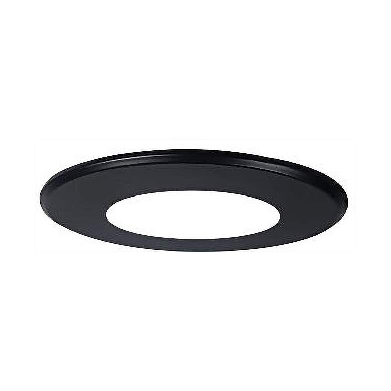 Image 1 Nora 4 inch Round Black LED Recessed Light Faceplate