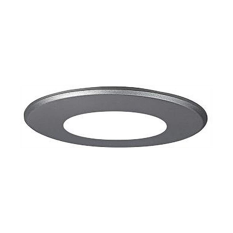 Image 1 Nora 4" Round Silver LED Recessed Light Faceplate