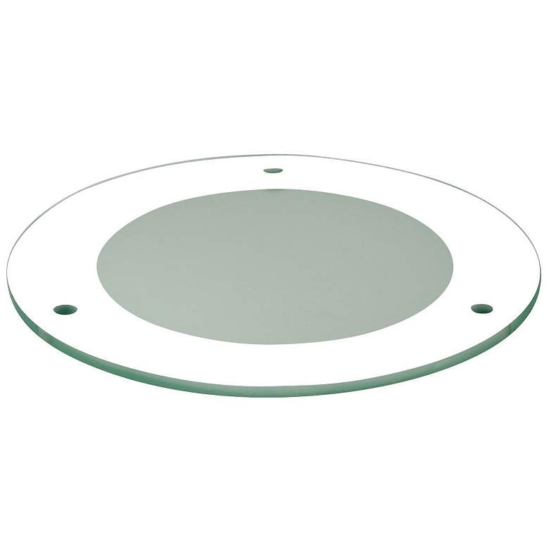 Image 1 Nora 4 inch Tempered Clear - Frosted Glass Recessed Light Trim