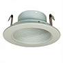 Nora 4" White Stepped Baffle Recessed Light Trim with Ring