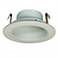 Nora 4" White Stepped Baffle Recessed Light Trim with Ring