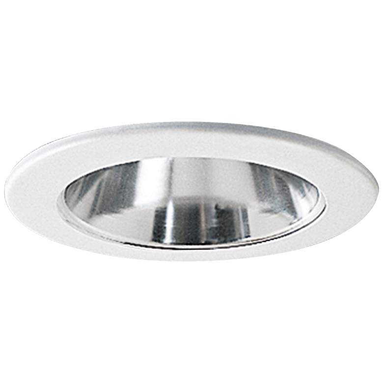 Image 1 Nora 4" Wide Chrome and White Adjustable Recessed Light Trim