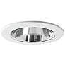 Nora 4" Wide Chrome and White Adjustable Recessed Light Trim