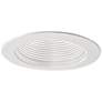 Nora 4" Wide White Adjustable Stepped Baffle Recessed Trim