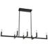 Nora 47" Wide 8 Light Horizontal Matte Black Chandelier
