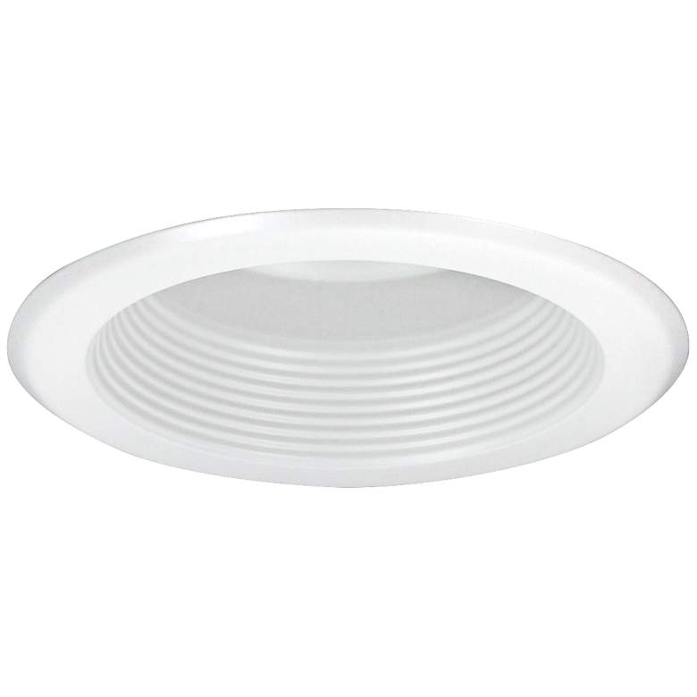 Image 1 Nora 5" Wide White Baffle Splay Recessed Lighting Trim