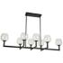 Nora 51.25" Wide 8 Light Horizontal Matte Black Chandelier