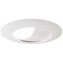 Nora 6" Half Moon White Wall Wash Trim With Reflector