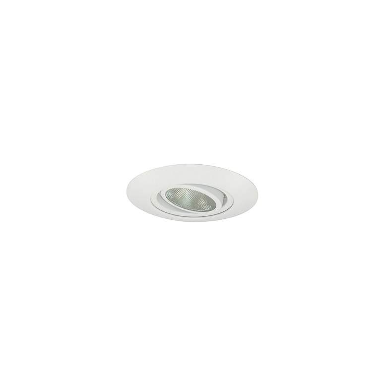 Image 1 Nora 6 inch White Round Gimbal Ring Adjustable Recessed Trim 