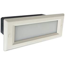 Image1 of Nora 8 3/4" Wide White Lensed Dimmable LED Step/Brick Light