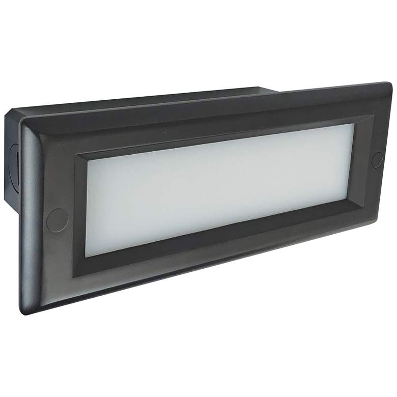 Image 1 Nora 8 3/4"W Bronze Lensed Non-Dimmable LED Step/Brick Light
