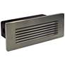 Nora 8 3/4"W Nickel Louvered Non-Dimmable LED Brick Light