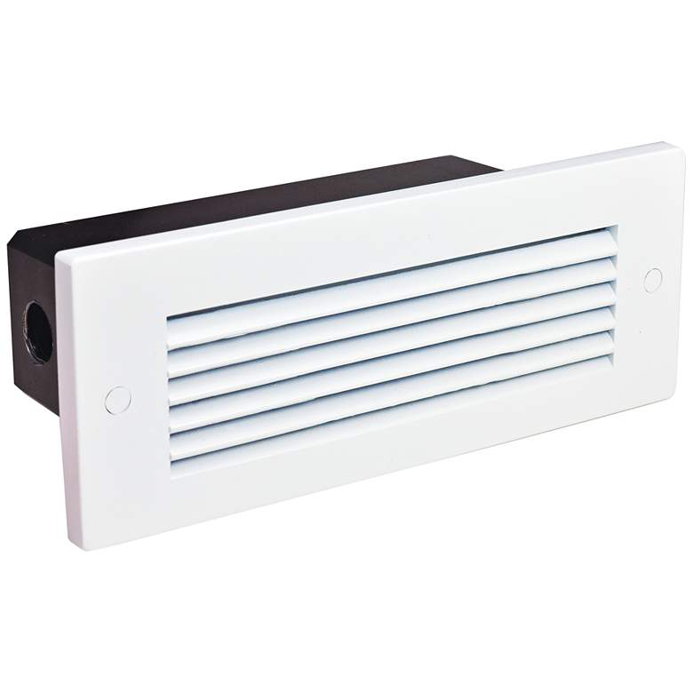 Nora 8 3/4&quot;W White Louvered Dimmable LED Step/Brick Light