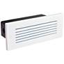 Nora 8 3/4"W White Louvered Dimmable LED Step/Brick Light