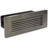 Nora 8 3/4"W Nickel Louvered Dimmable LED Step/Brick Light