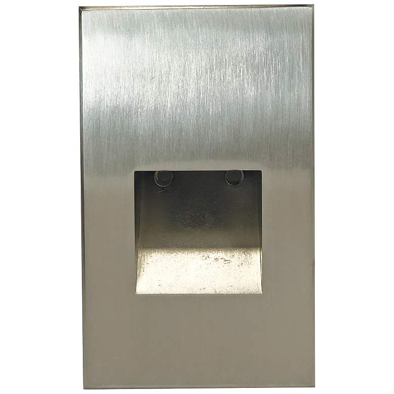 Image 1 Nora Ari 3 inch Wide Brushed Nickel Vertical LED Step Light