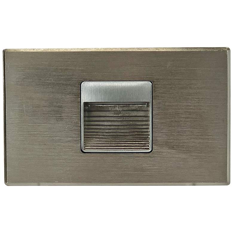 Image 1 Nora Ari 4 1/2" Wide Nickel Interchangeable LED Step Light