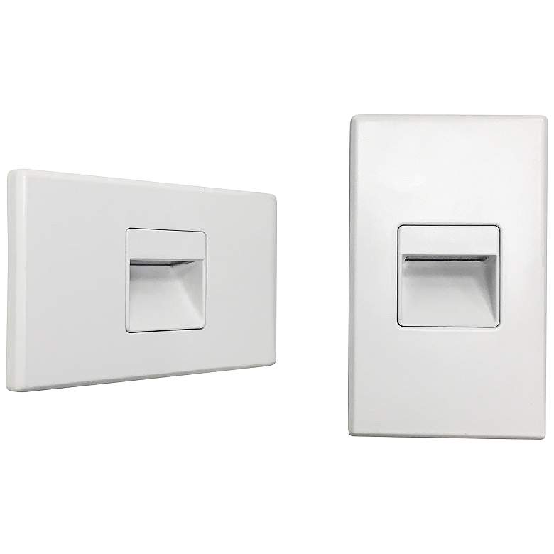 Image 1 Nora Ari 4 1/2" Wide White Interchangeable LED Step Light