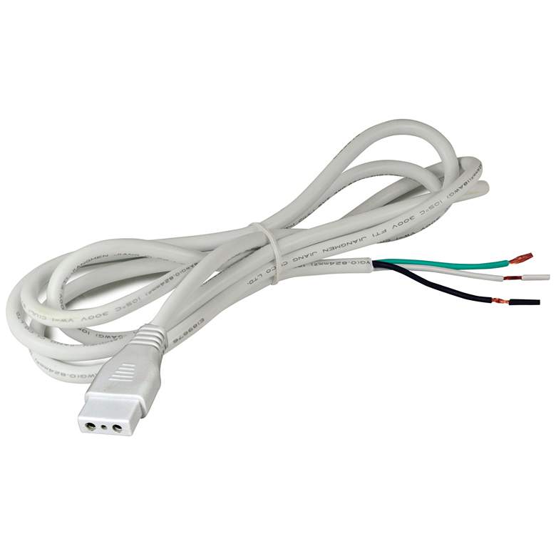 Image 1 Nora Bravo Frost 72 inch White 2-Wire Ground Hardwire Connector