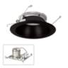 Nora Cobalt 6" Black 1500lm LED Round Non-IC Recessed Kit