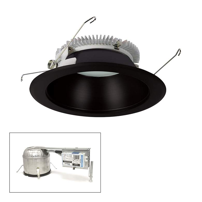Image 1 Nora Cobalt 6" Black 1500lm LED Round Remodel Recessed Kit