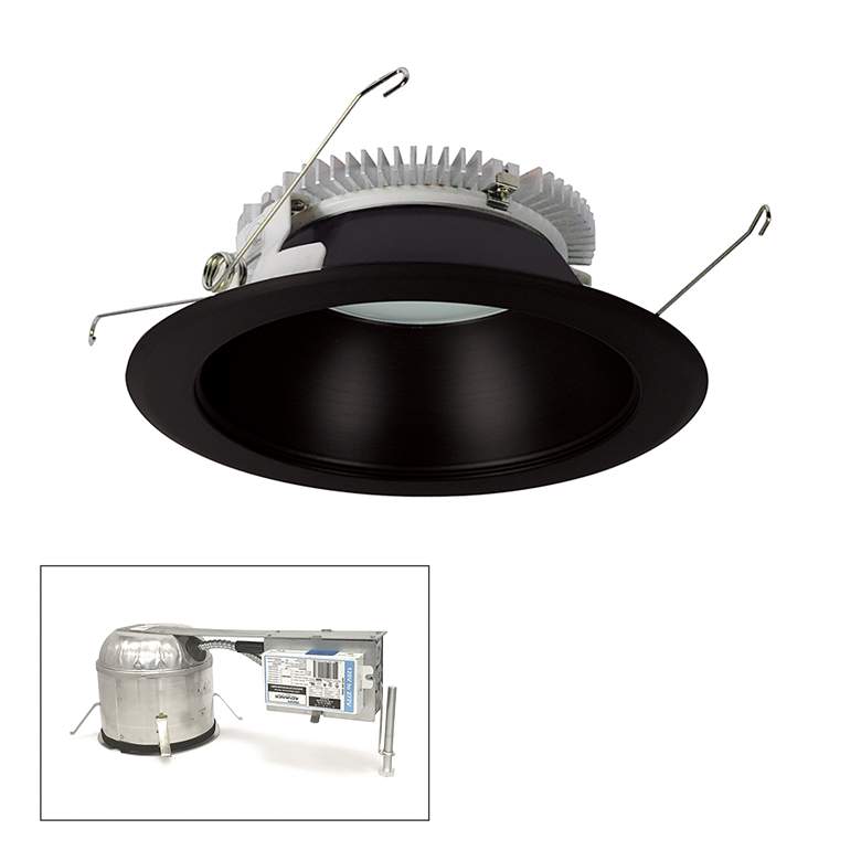Image 1 Nora Cobalt 6" Black 2000lm LED Round Remodel Recessed Kit