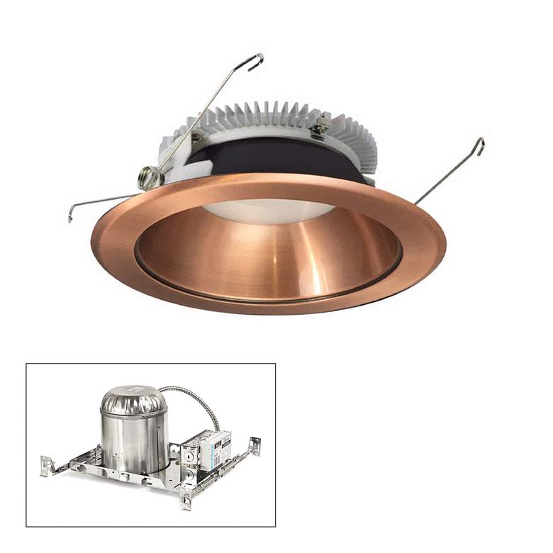 Image 1 Nora Cobalt 6 inch Copper 1500lm LED Round Non-IC Recessed Kit