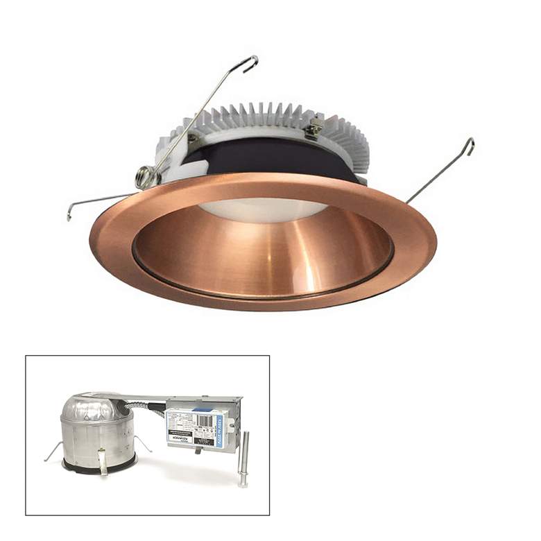 Image 1 Nora Cobalt 6 inch Copper 1500lm LED Round Remodel Recessed Kit