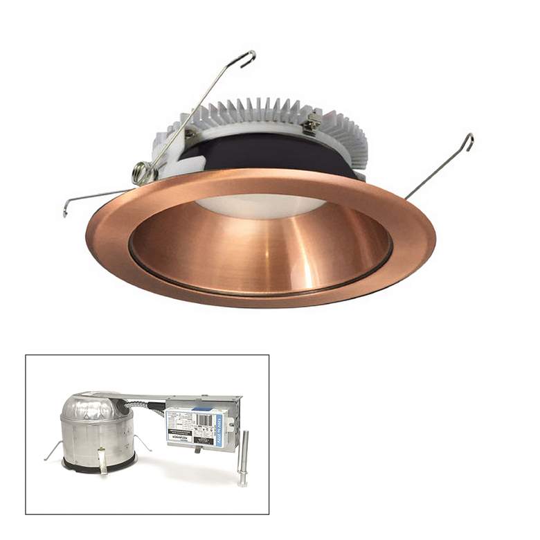 Image 1 Nora Cobalt 6 inch Copper 2000lm LED Round Remodel Recessed Kit